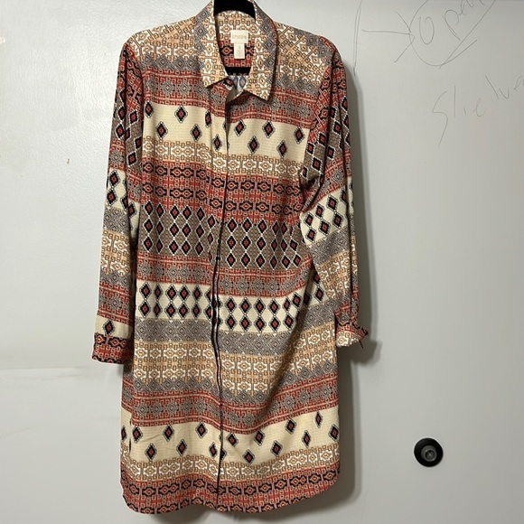 Chicos Exquisite Patterns Shirt Size 3 - Picture 3 of 7
